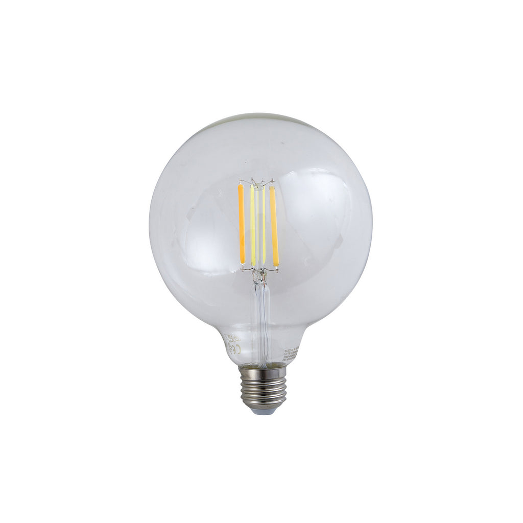 Smart LED filamentpære E27 G125 globe 7W CCT dimbar klar LUUMR bakside