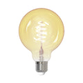 Smart LED-filamentpære E27 G95 4,9W klar dimbar Zigbee LUUMR forfra