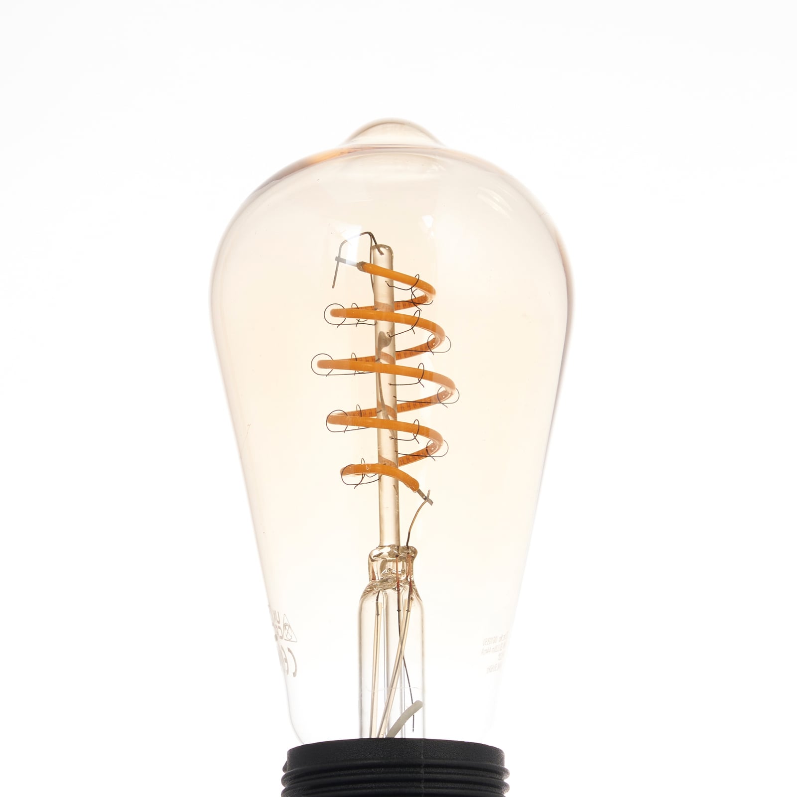Smart LED-filamentpære E27 ST64 4,9W klar dimbar Zigbee LUUMR nærbilde av filament