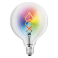 Smart LED filamentpære globe E27 4,5W RGBW dimbar WiFi - LEDVANCE SMART+ forfra