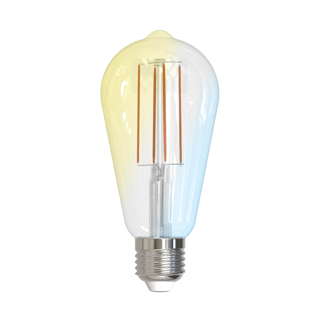 Smart LED filamentpære ST64 klar E27 7W CCT Zigbee fra LUUMR forfra