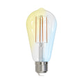 Smart LED filamentpære ST64 klar E27 7W CCT Zigbee fra LUUMR forfra