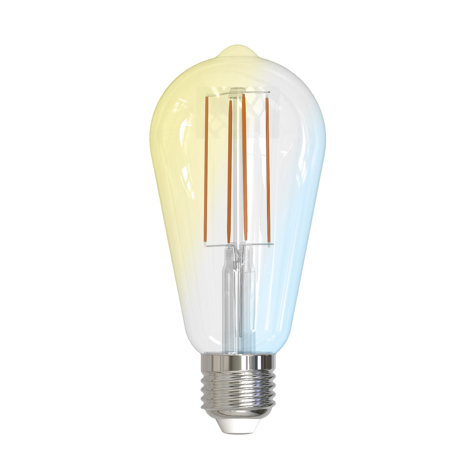 Smart LED filamentpære ST64 klar E27 7W CCT Zigbee fra LUUMR forfra