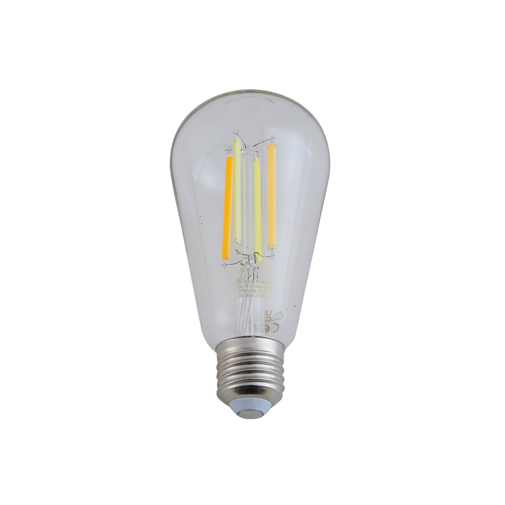 Bakside av Smart LED filamentpære ST64 klar E27 7W CCT Zigbee LUUMR