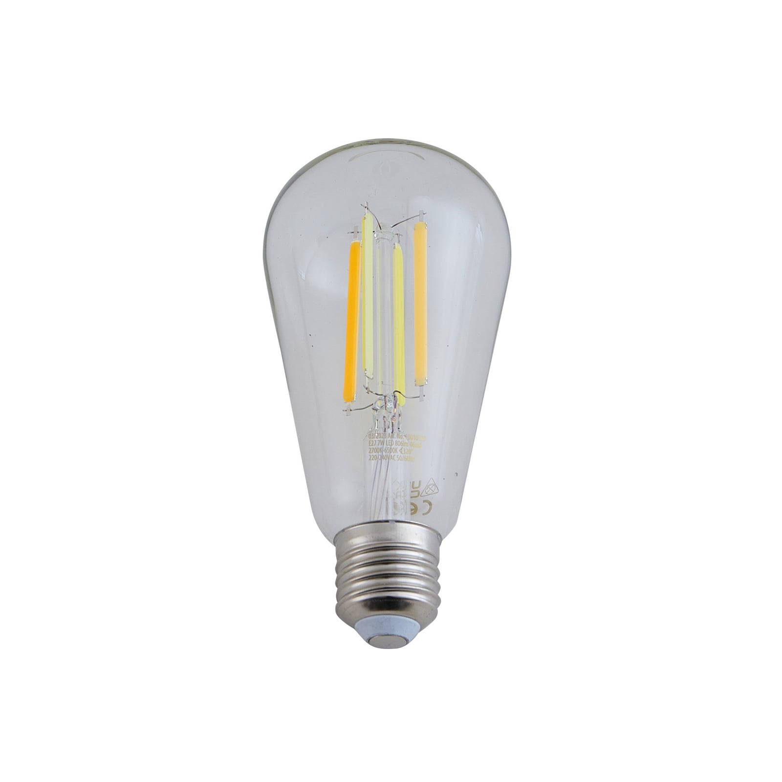 Bakside av Smart LED filamentpære ST64 klar E27 7W CCT Zigbee LUUMR