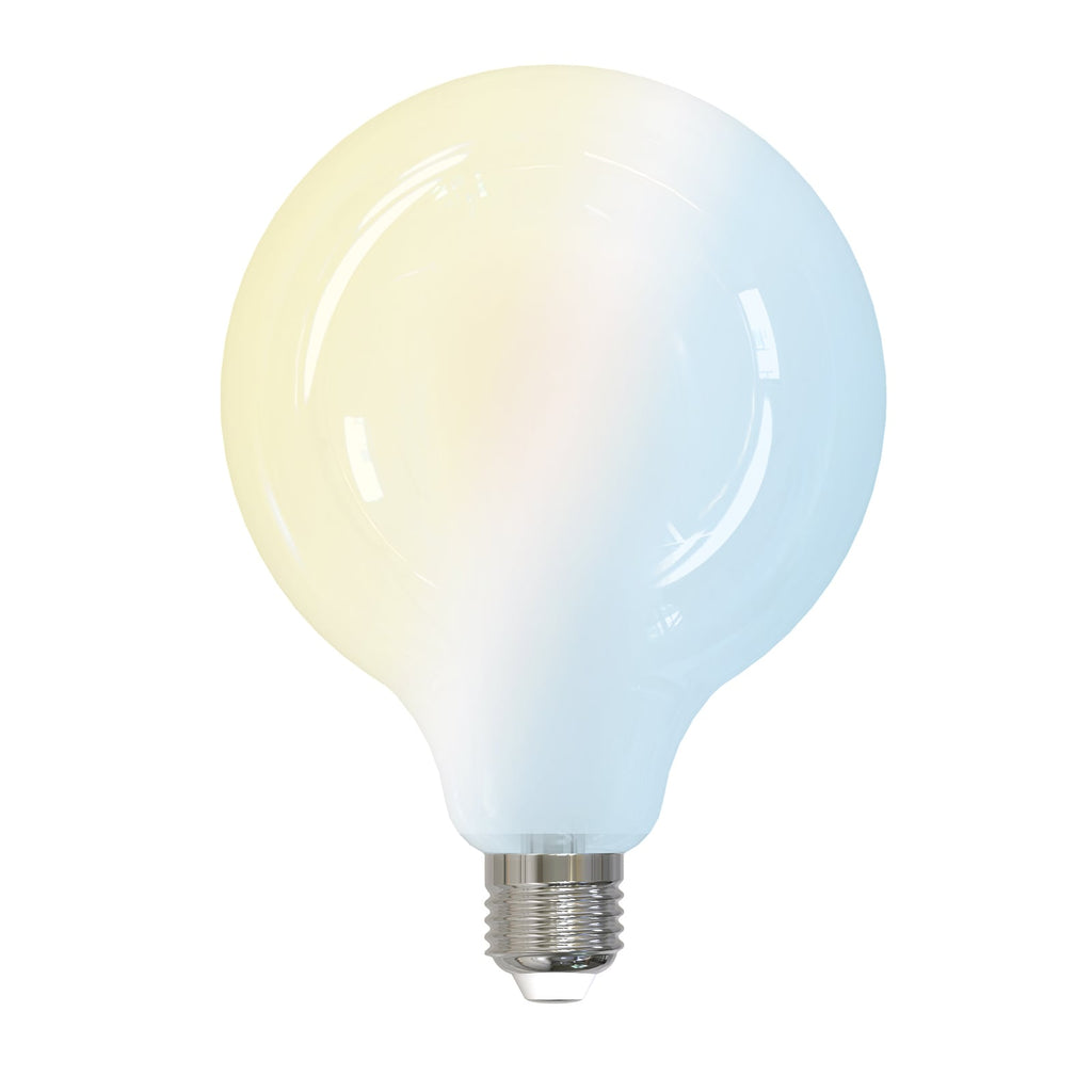 Smart LED-globepære E27 G125 7W CCT WiFi dimbar matt forfra
