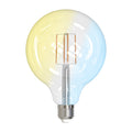Smart LED-globepære E27 G125 7W klar CCT dimbar Zigbee - LUUMR forfra