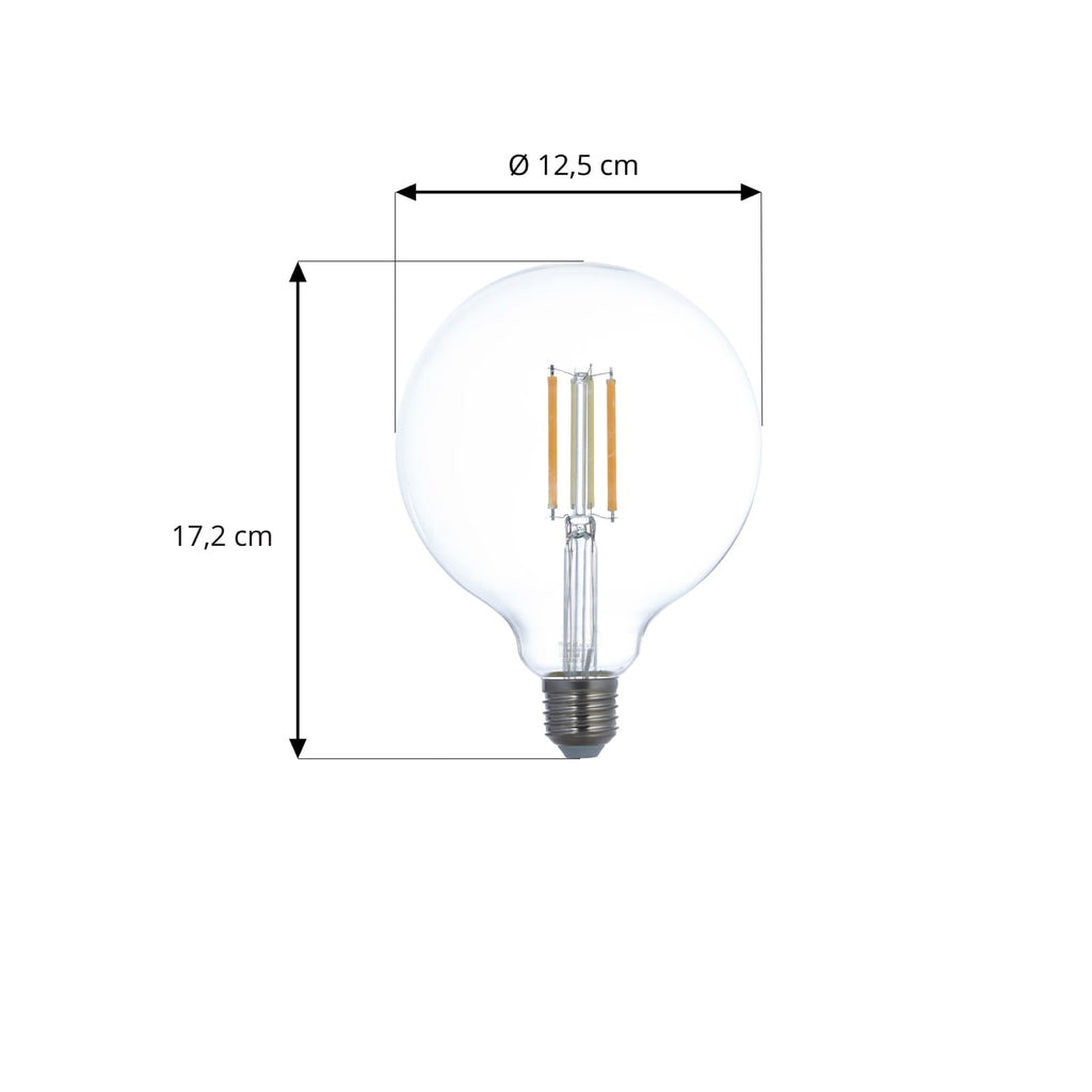 Smart LED-globepære E27 G125 7W klar CCT dimbar Zigbee - LUUMR bakside