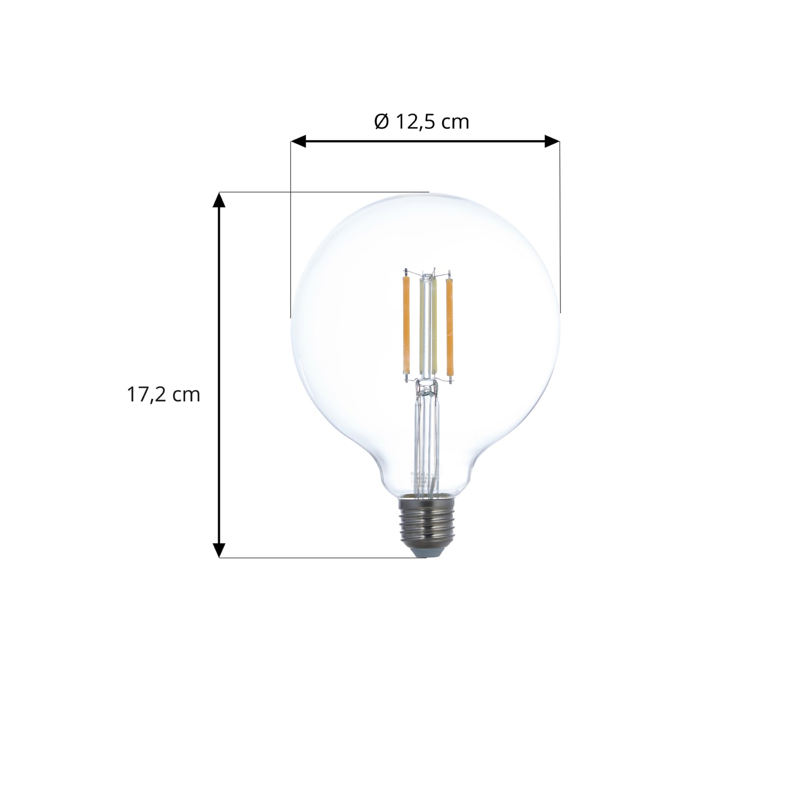 Smart LED-globepære E27 G125 7W klar CCT dimbar Zigbee - LUUMR bakside