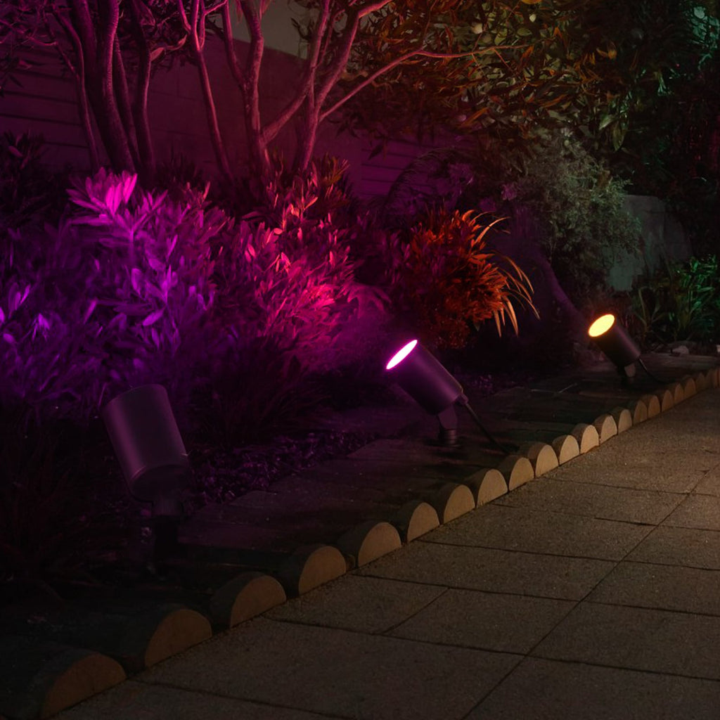 Smart LED hagespot med jordspyd svart dimbar RGBW IP65 - Hama bakside