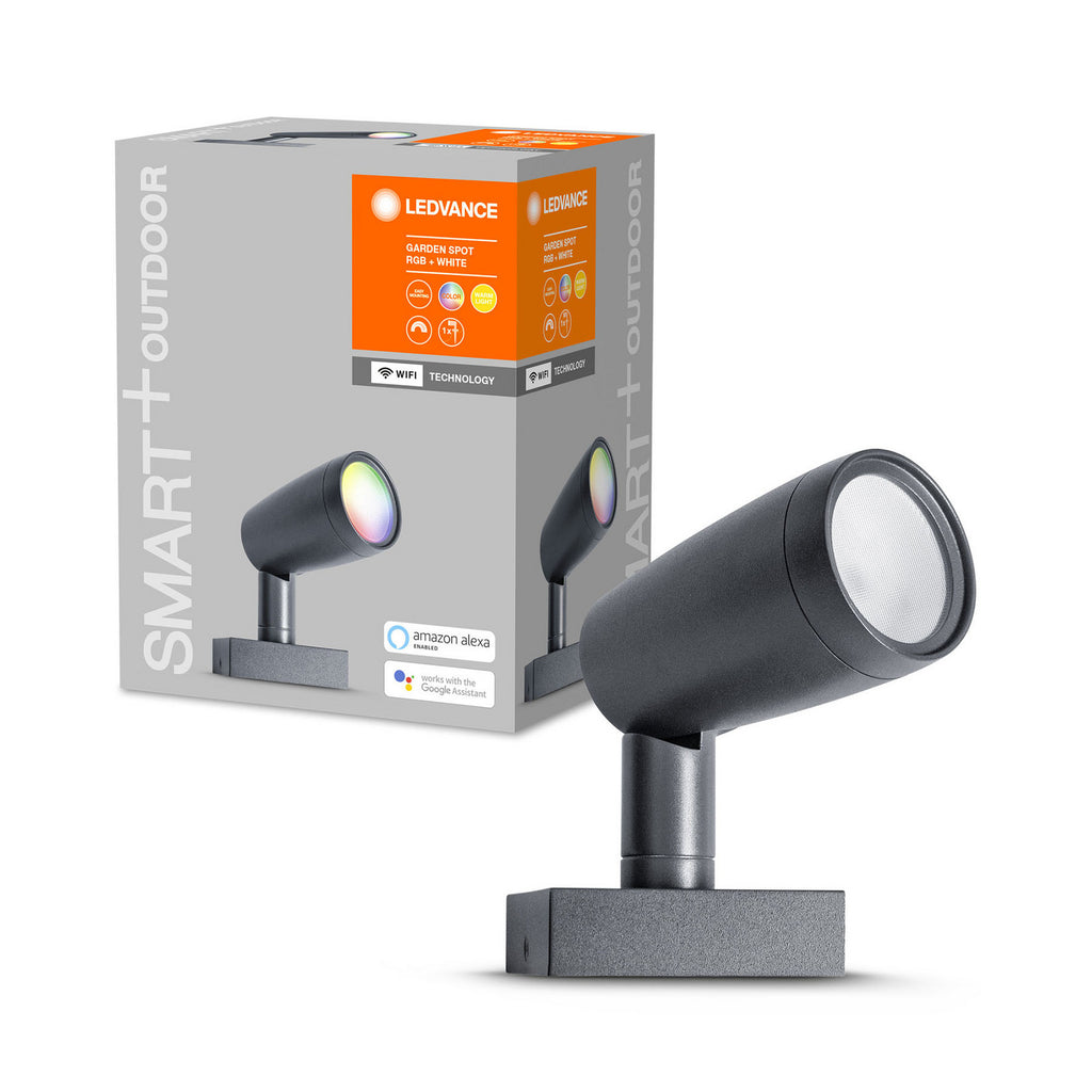 Smart LED-hagespot WiFi RGB dimbar IP65 - LEDVANCE SMART+ montert i hage