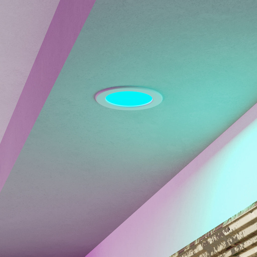 Smart LED innbyggingsspot Fueva 6-Z hvit dimbar detalj