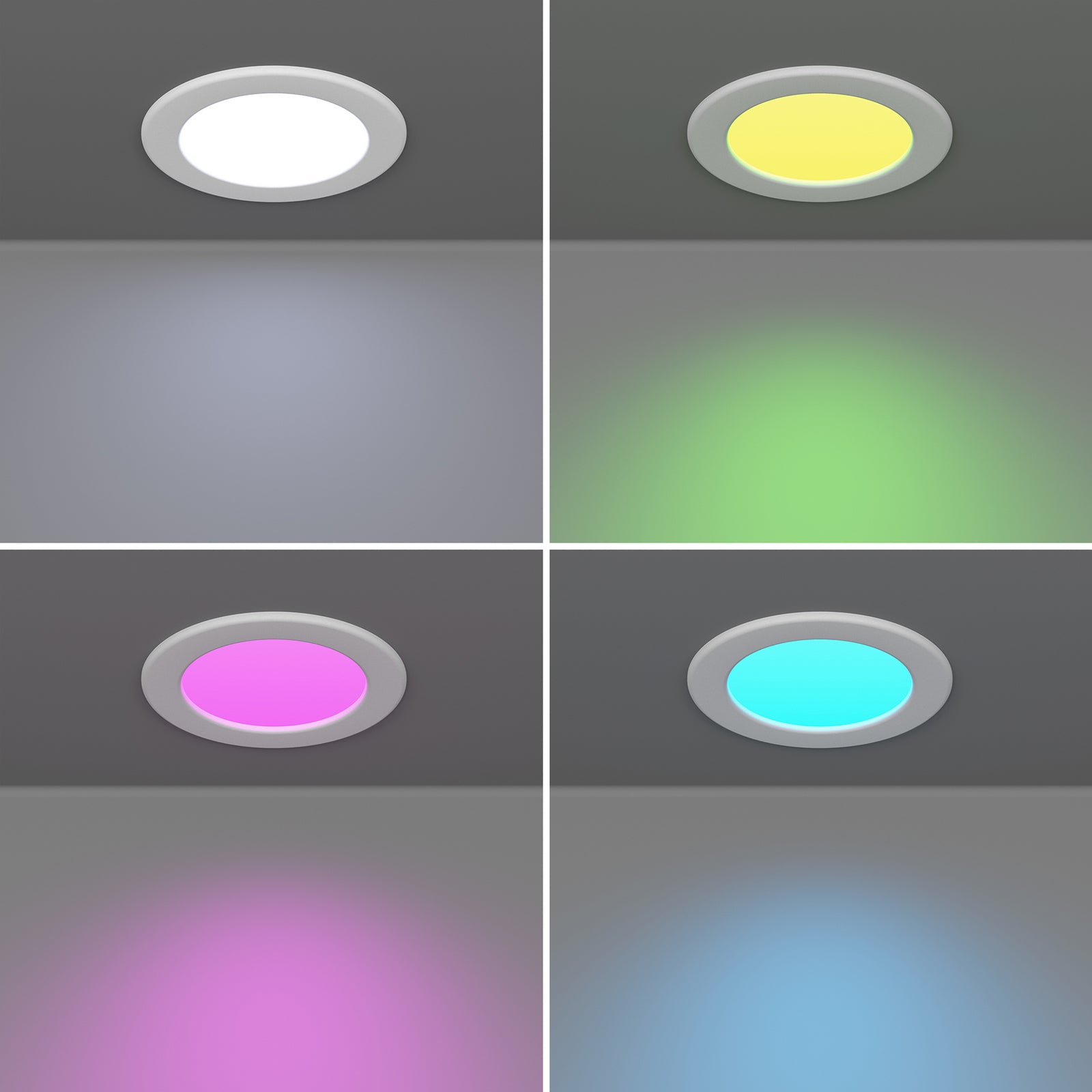 Smart LED innbyggingsspot Fueva 6-Z hvit dimbar nærbilde
