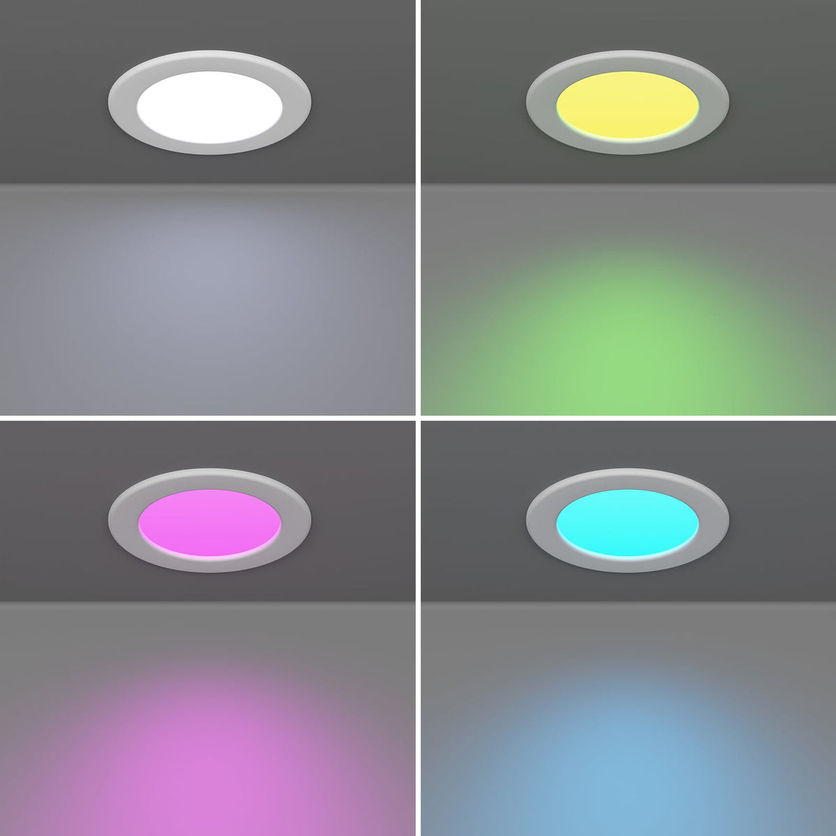 Smart LED innbyggingsspot Fueva 6-Z hvit dimbar nærbilde