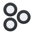 Smart LED innbyggingsspot Fueva 6-Z svart 3-pack dimbar IP44 forfra