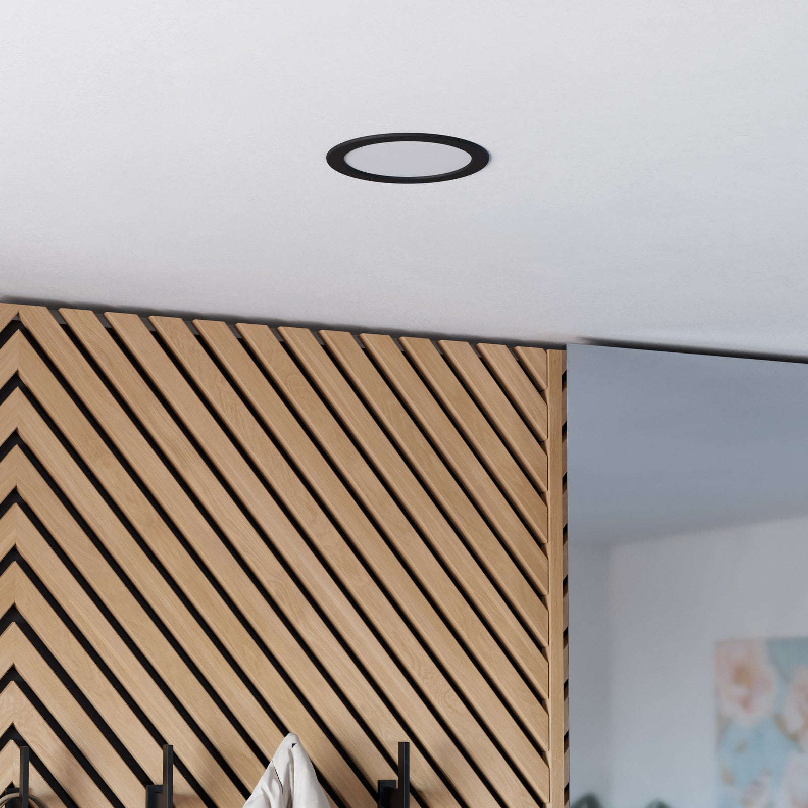 Smart LED innbyggingsspot Fueva 6-Z svart dimbar bakside