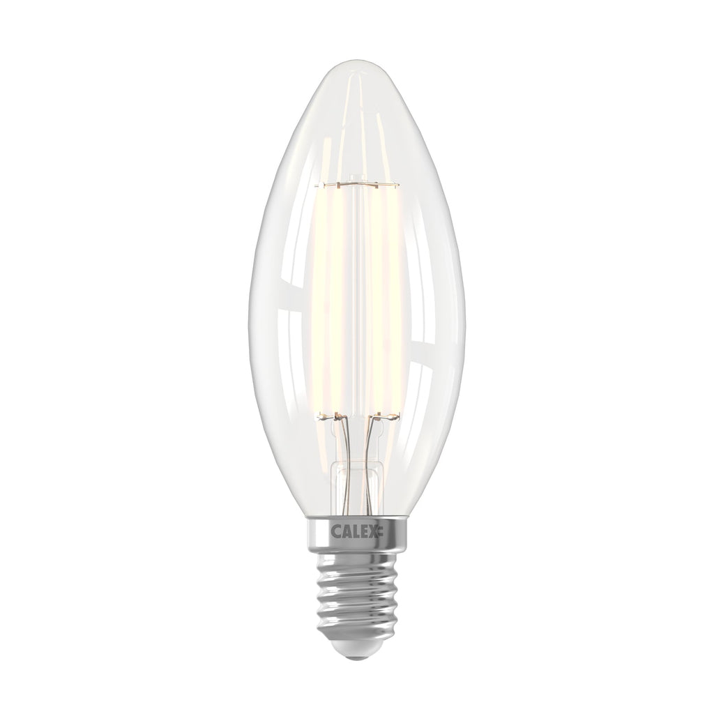Smart LED-kronelys E14 4,9W 470lm filament dimbar - Calex forfra