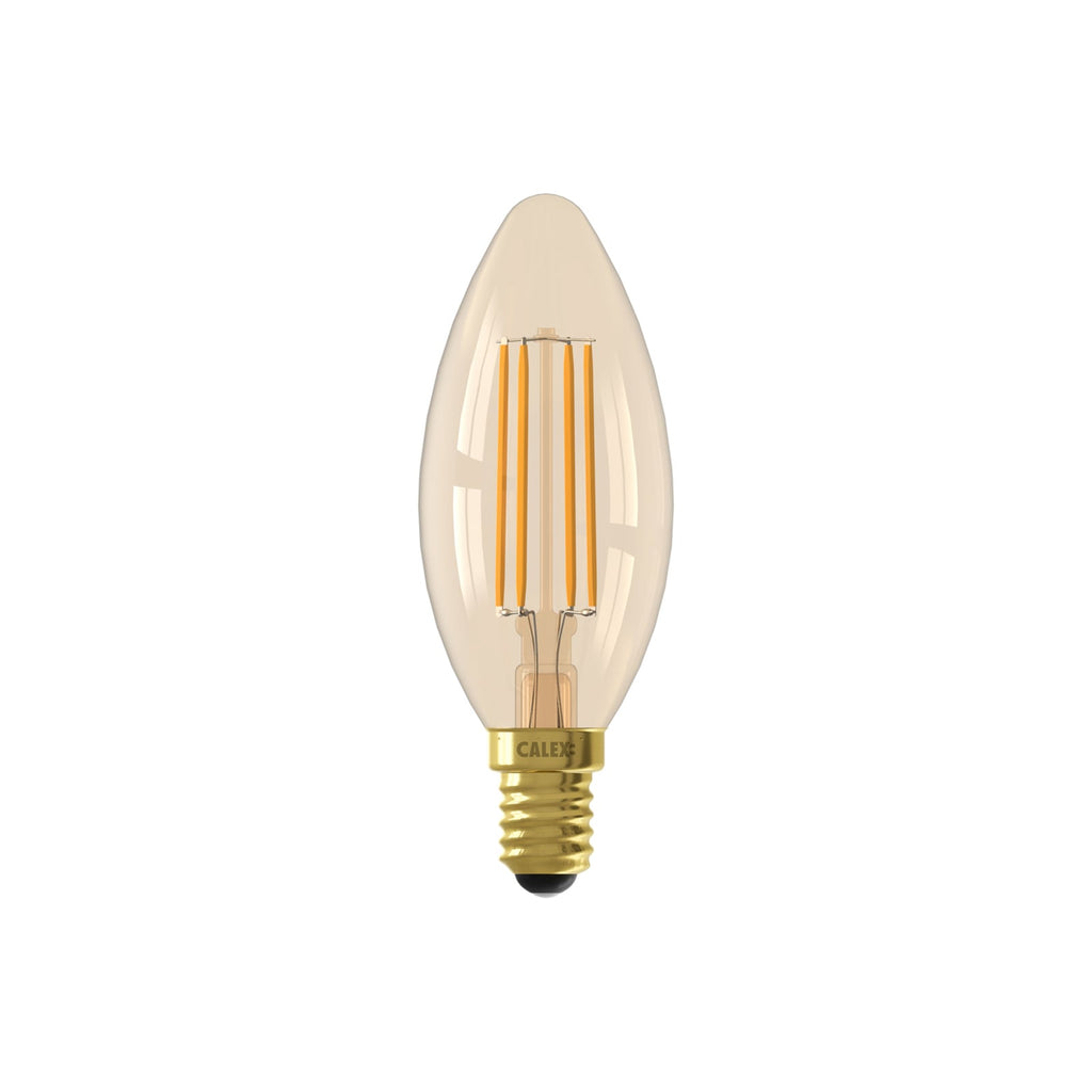 Smart LED-kronelys E14 filament 4,9W 1800-3000K dimbar gull forfra