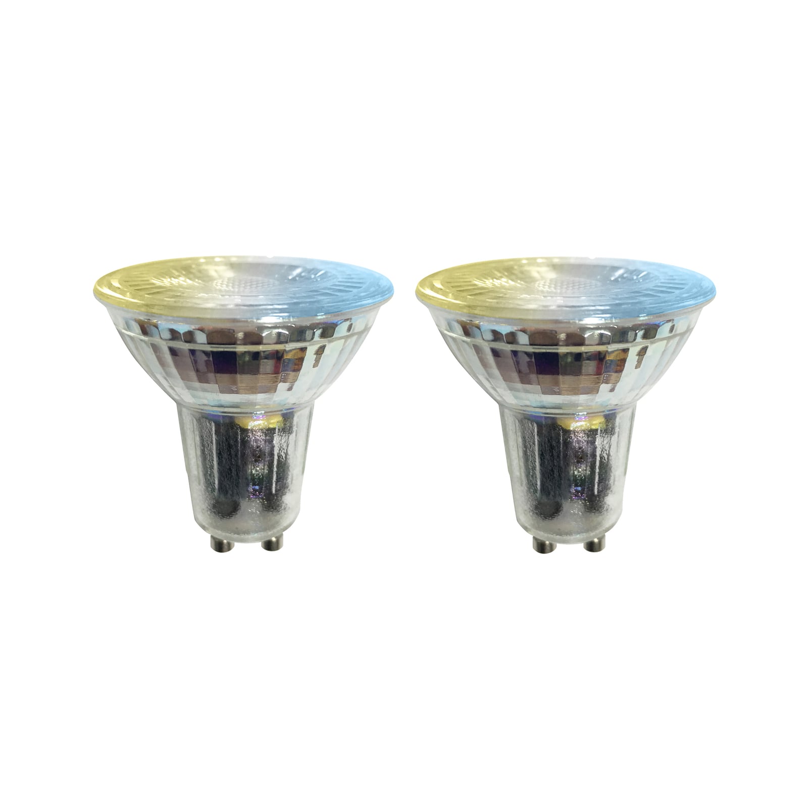 Smart LED-pære GU10 4,7W CCT dimbar klar 2-pk WiFi - LUUMR forfra
