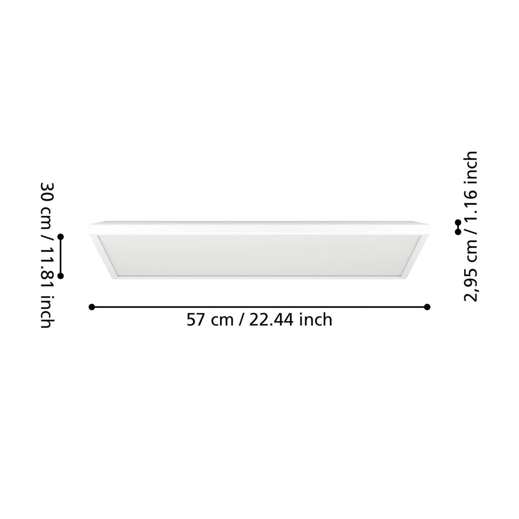 Smart LED-panel Rovito-Z hvit 57x30 cm detalj