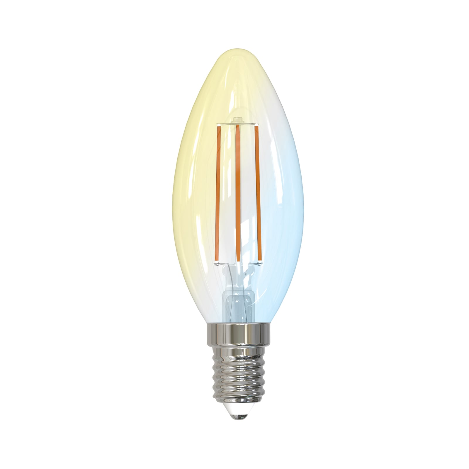 Smart LED-pære C35 klar E14 4,2W CCT dimbar Zigbee - LUUMR forfra