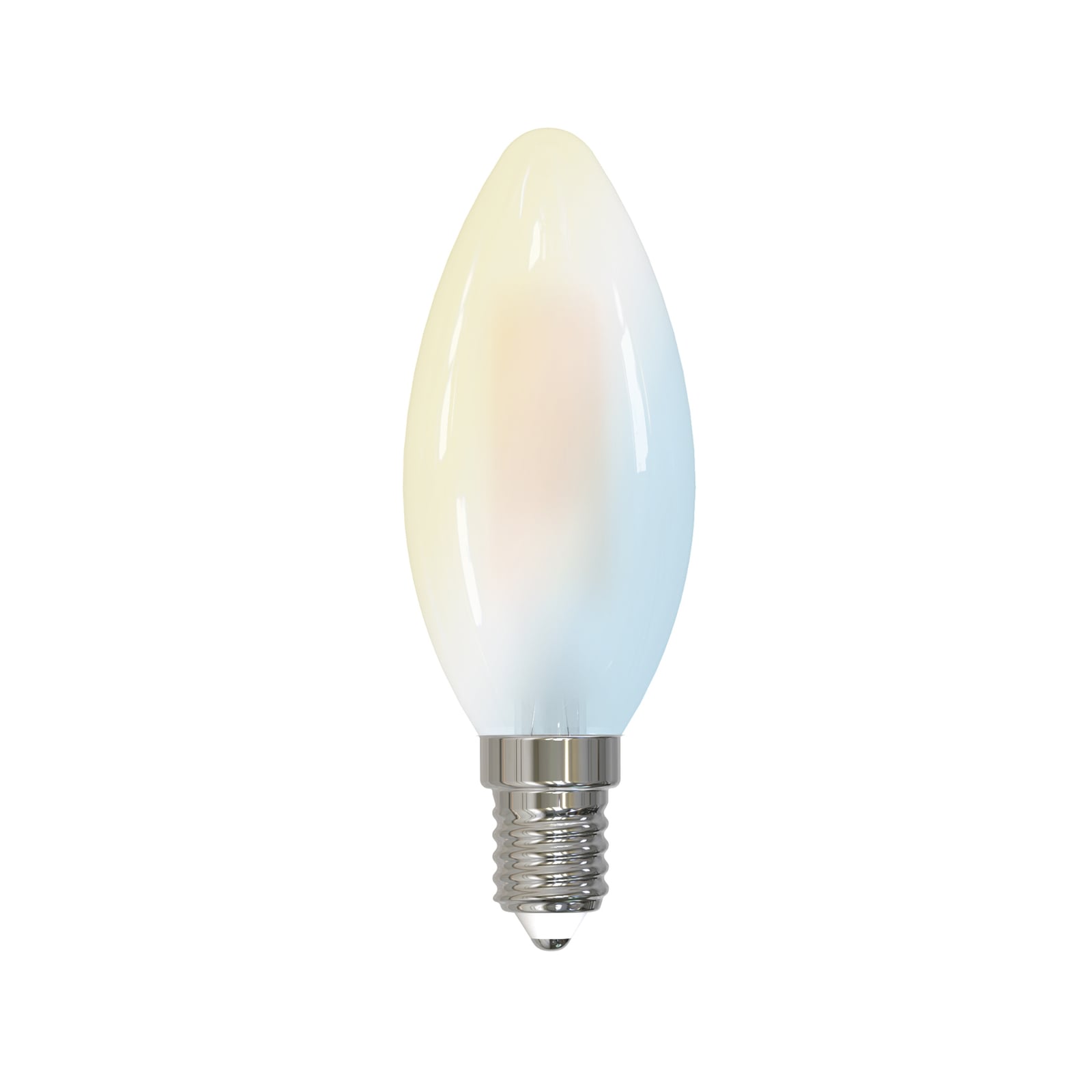 Smart LED-pære C35 matt E14 4,2W CCT dimbar Zigbee - LUUMR forfra