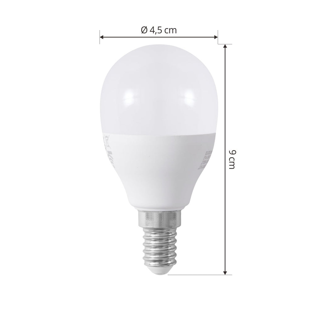 Smart LED-pære dråpeform E14 4,9W CCT RGB WiFi dimbar LUUMR detalj