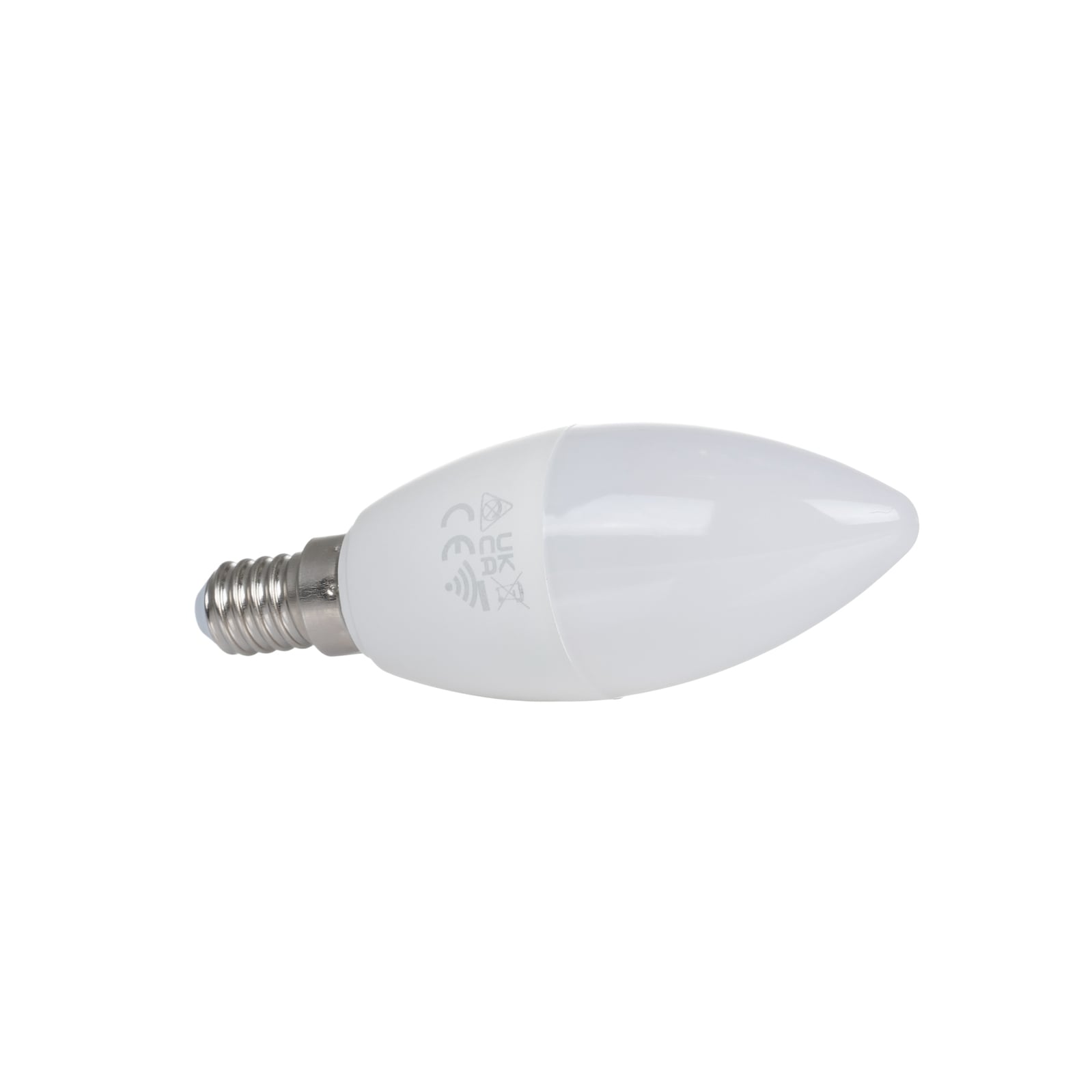 Smart LED-pære E14 kronelysform 4,9W RGB CCT dimbar matt LUUMR detalj