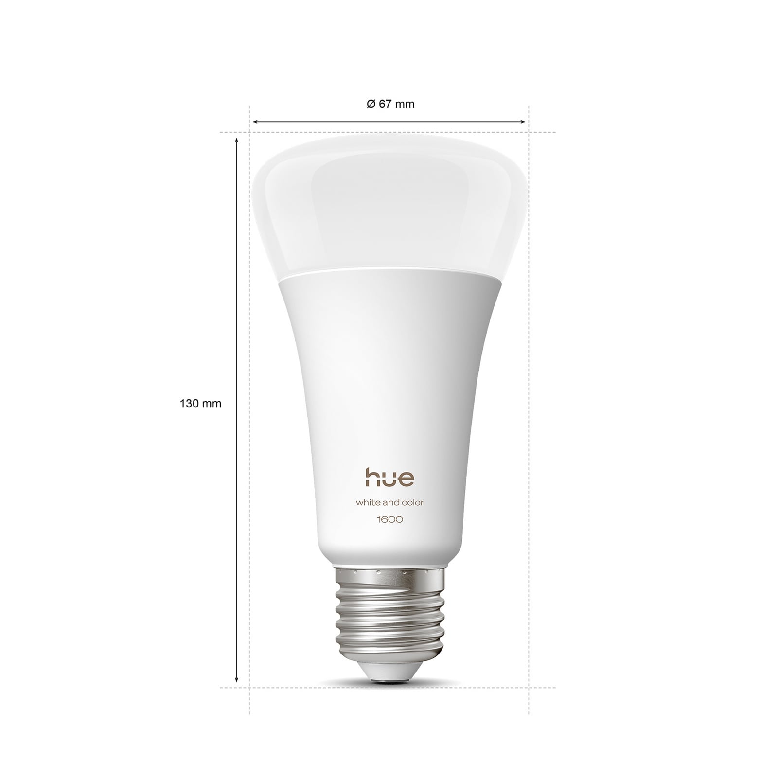 Smart LED-pære E27 11,8W 1600lm CCT RGB dimbar Philips Hue detalj