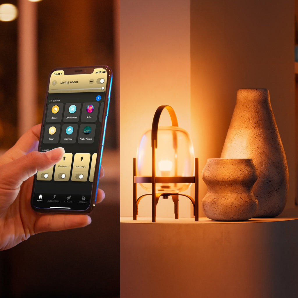 Smart LED-pære E27 11,8W 1600lm CCT RGB dimbar Philips Hue stemmestyring