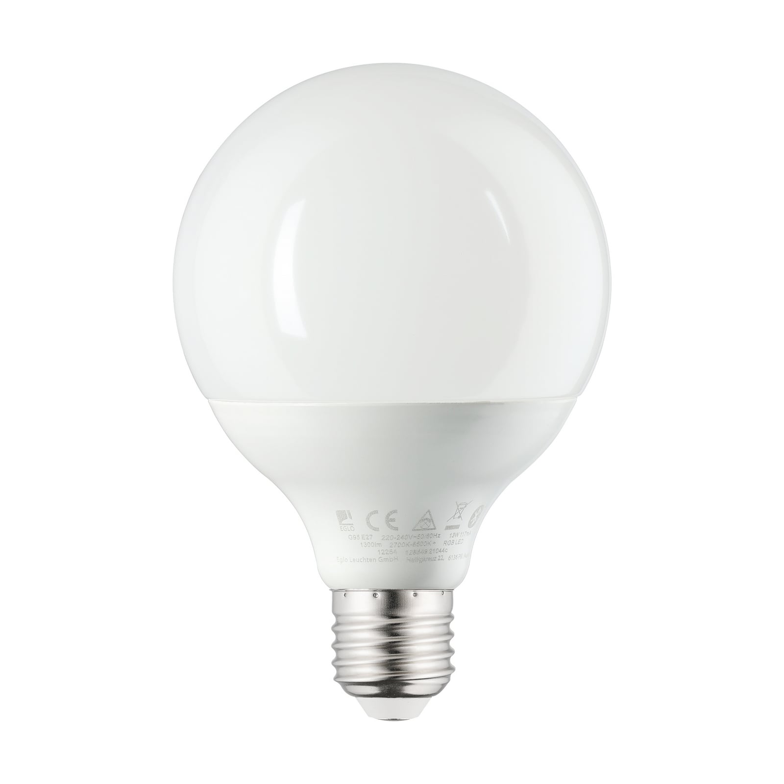 Smart LED-pære E27 13W G95 1300lm RGBW dimbar nærbilde