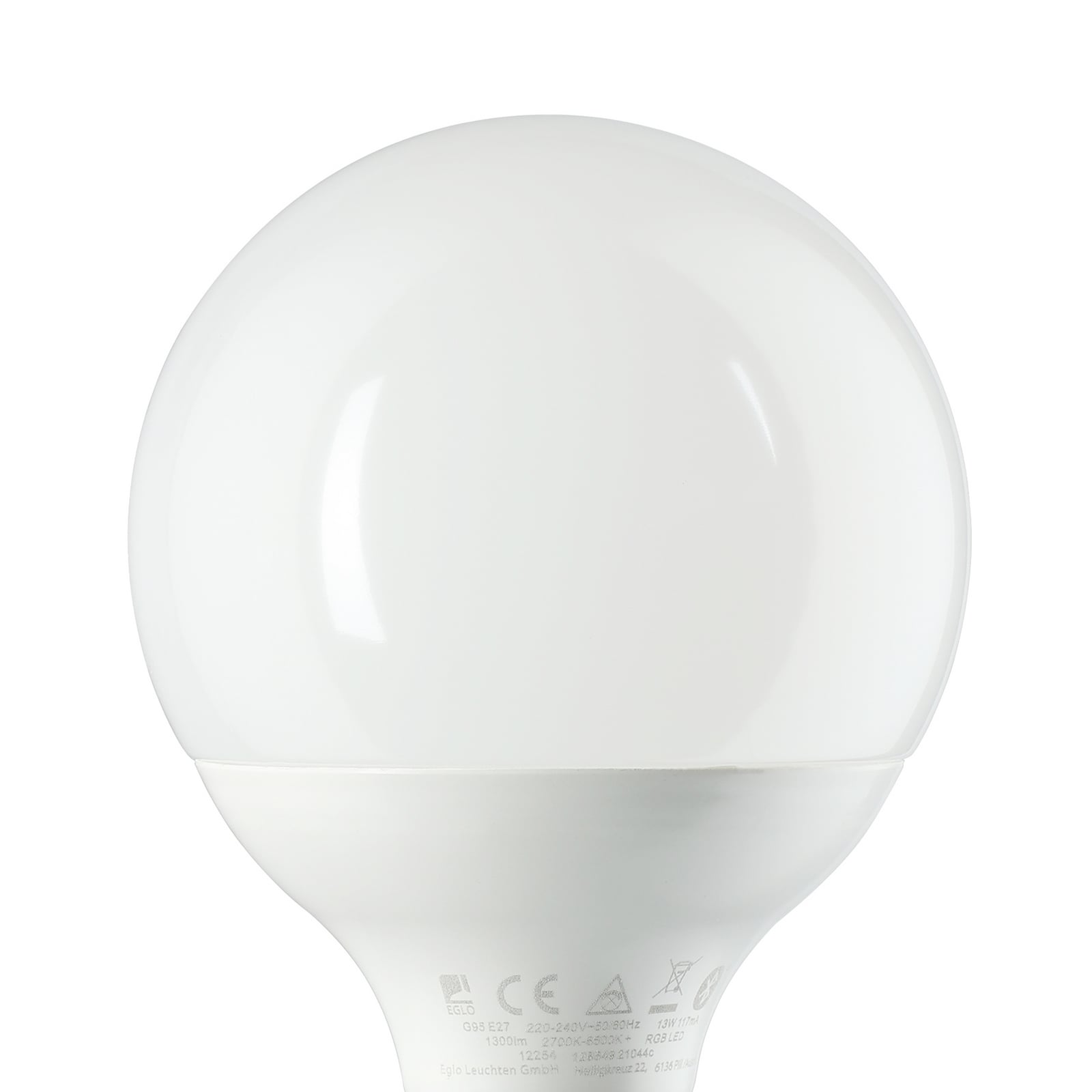 Smart LED-pære E27 13W G95 1300lm RGBW dimbar side