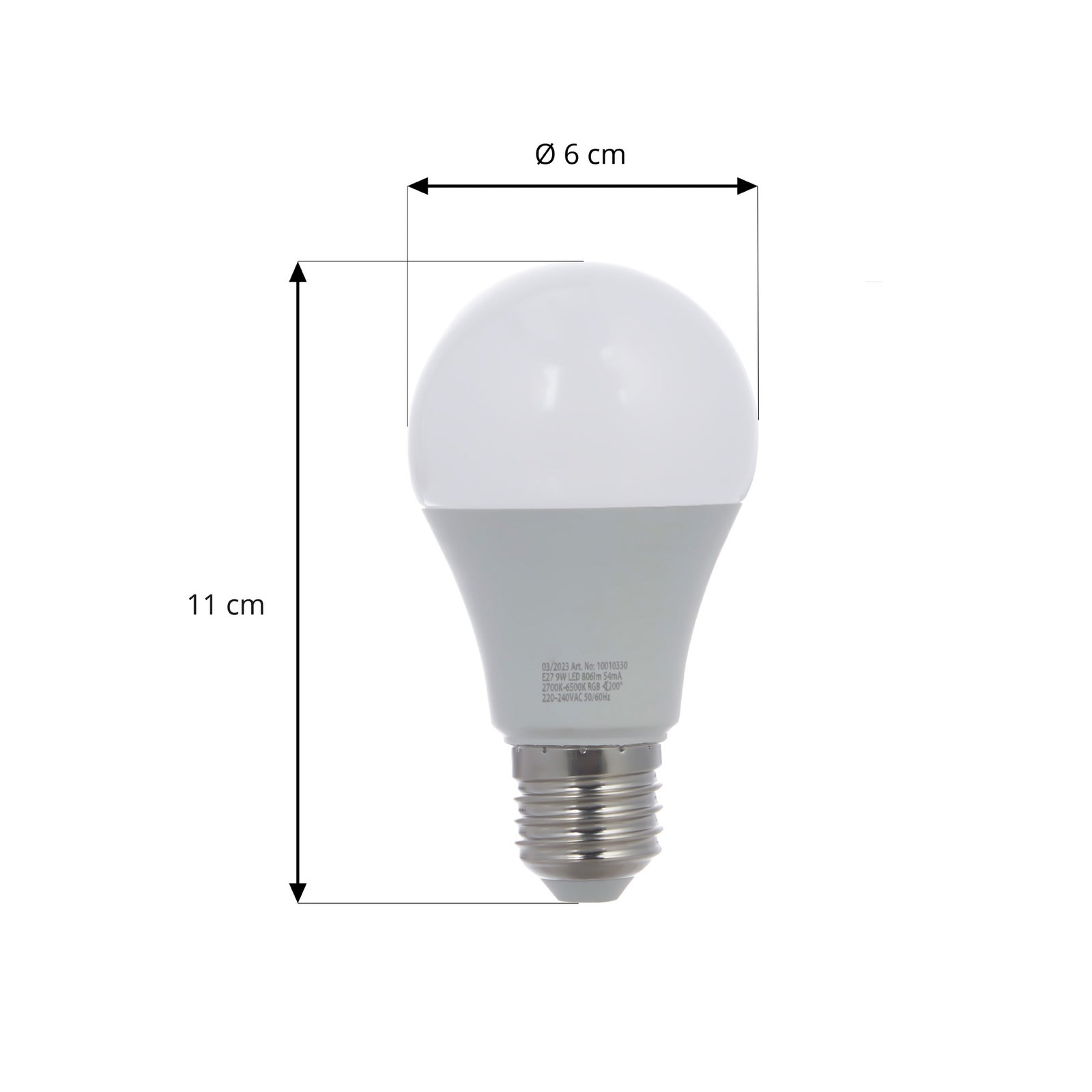 Detalj av Smart LED-pære E27 9W RGBW CCT matt Zigbee Philips Hue - LUUMR