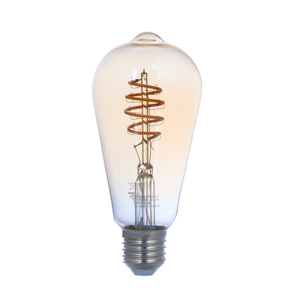 Smart LED-pære E27 ST64 amber 4,9W dimbar WiFi - LUUMR detalj