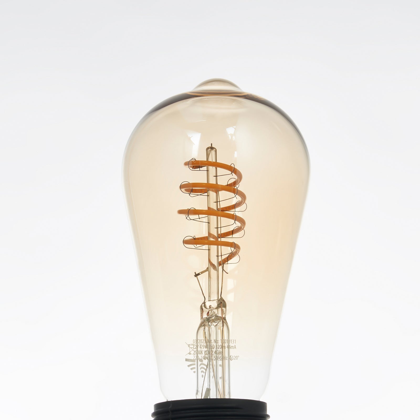 Smart LED-pære E27 ST64 amber 4,9W dimbar WiFi - LUUMR appstyring skjermbilde