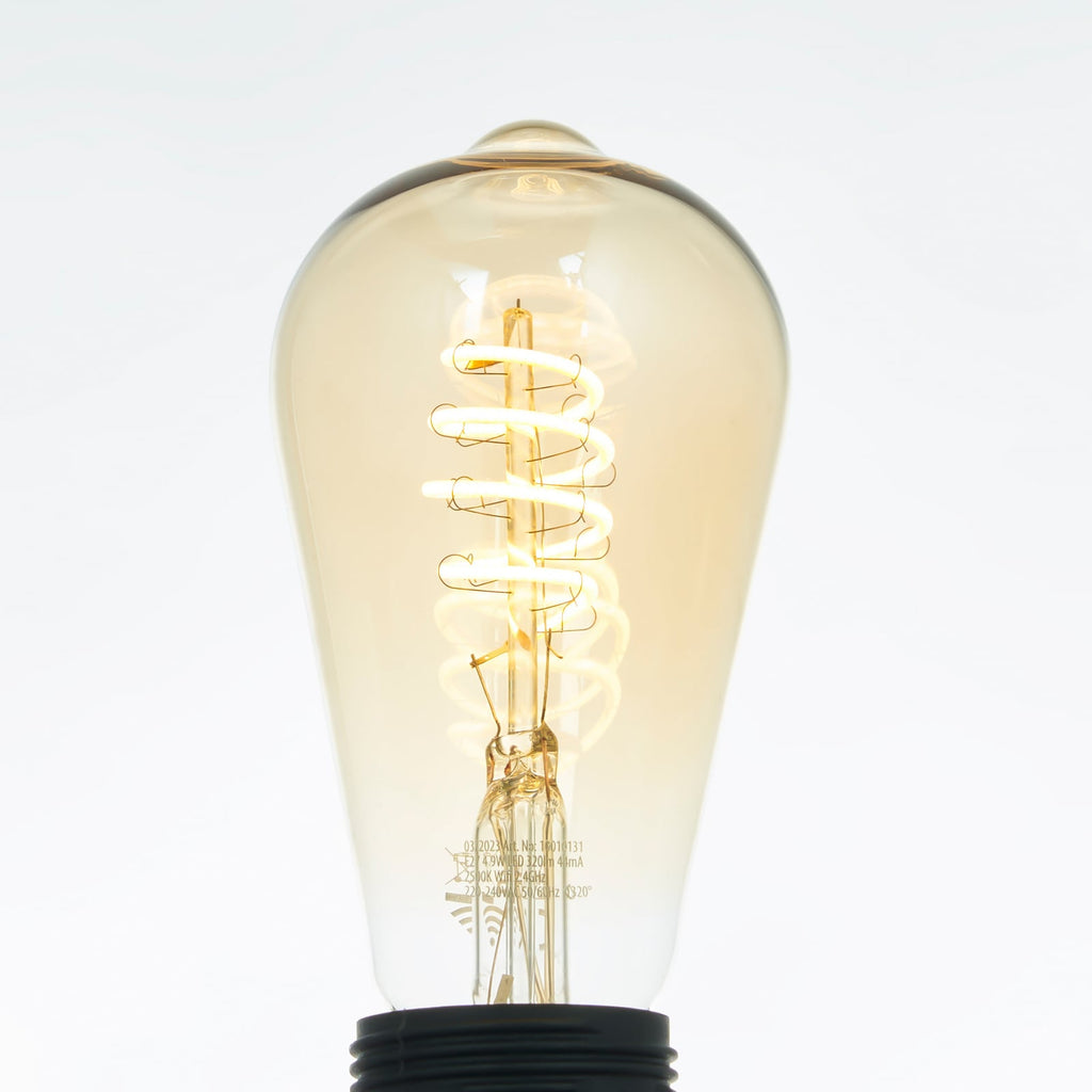 Smart LED-pære E27 ST64 amber 4,9W dimbar WiFi - LUUMR stemmestyring ikon