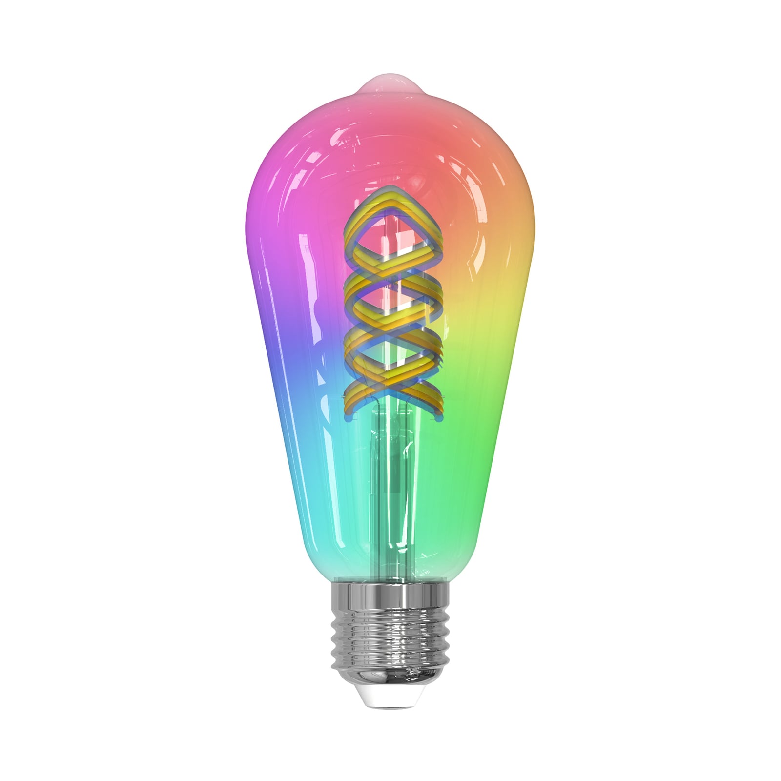 Smart LED-pære E27 ST64 4W klar RGB dimbar Zigbee - LUUMR forfra