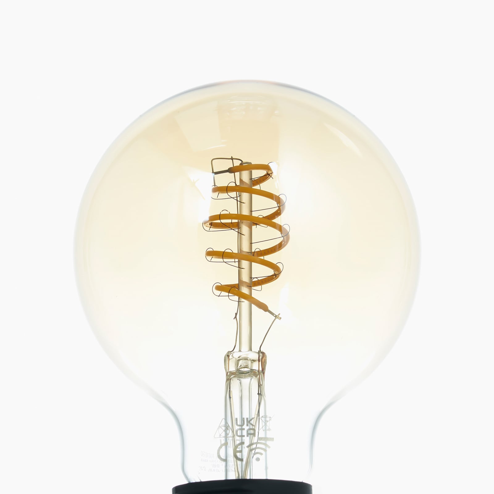 Smart LED-pære G95 E27 4,9W dimbar amber 2500K WiFi LUUMR side