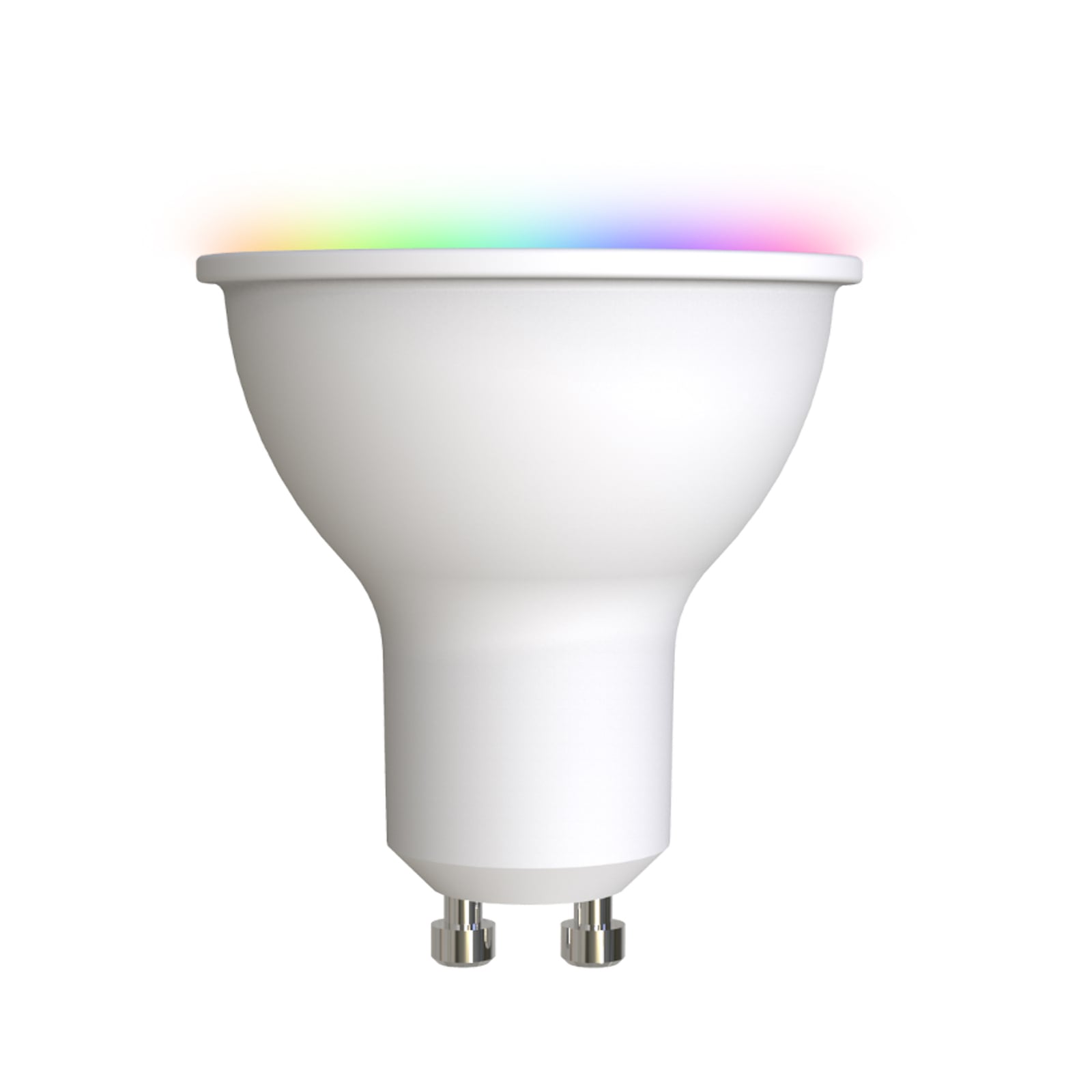Smart LED-pære GU10 4,7W RGBW CCT dimbar WiFi Tuya - LUUMR forfra