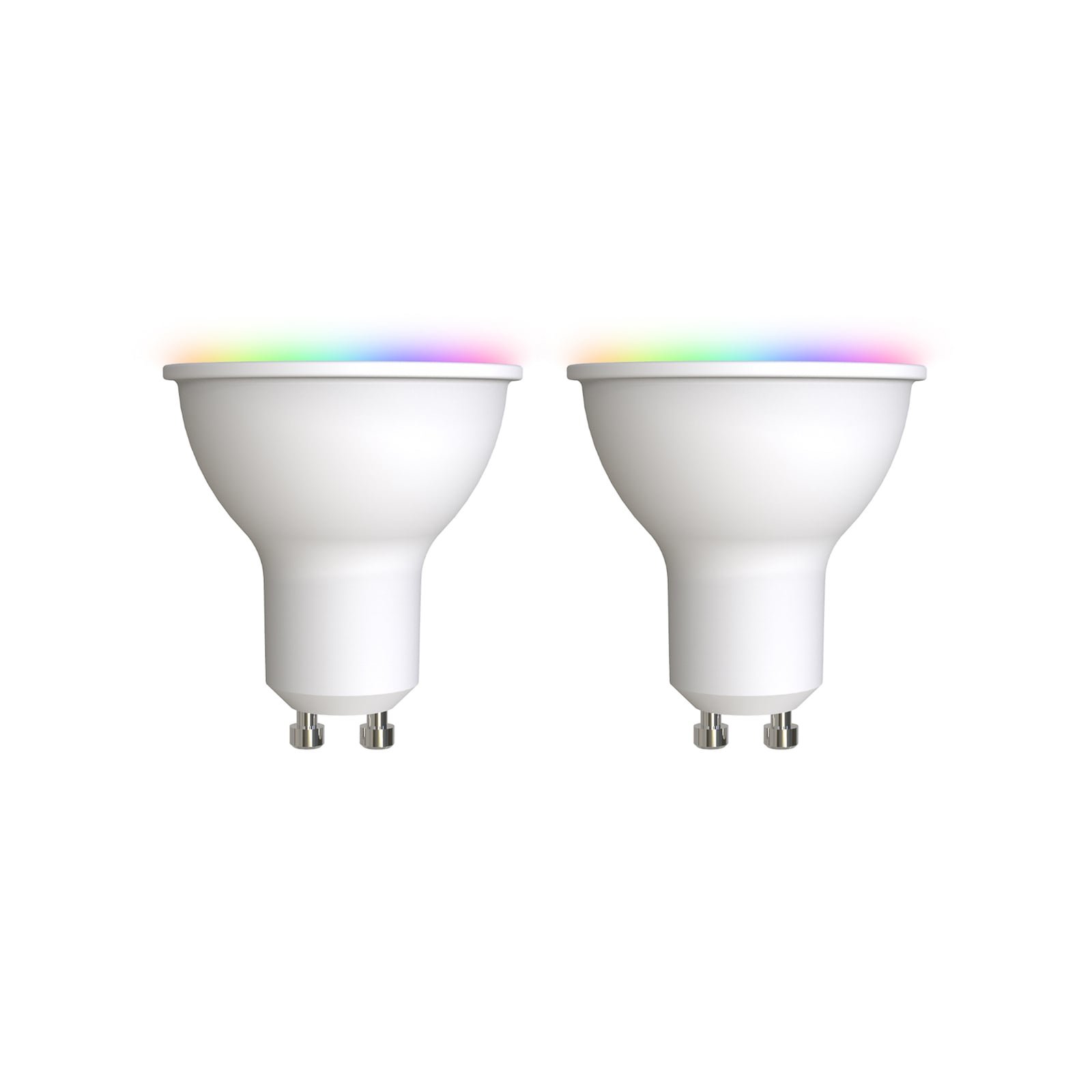 Smart LED-pære GU10 4,7W RGBW CCT ZigBee dimbar 2-pk forfra