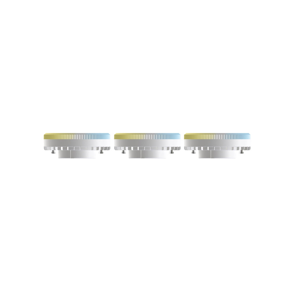 Smart LED-pære GX53 9W CCT dimbar Zigbee 3er-sett - LUUMR forfra