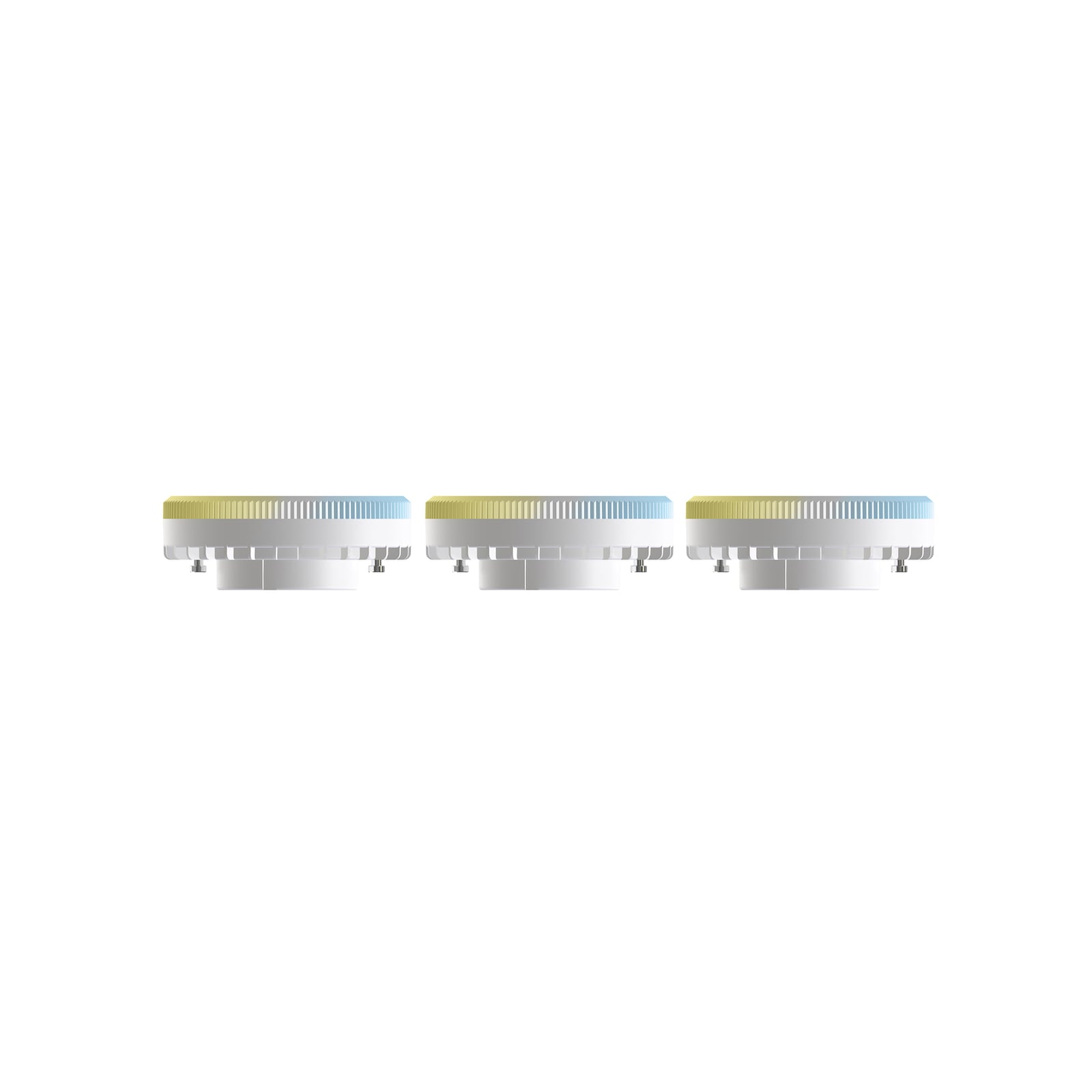 Smart LED-pære GX53 9W CCT dimbar Zigbee 3er-sett - LUUMR forfra