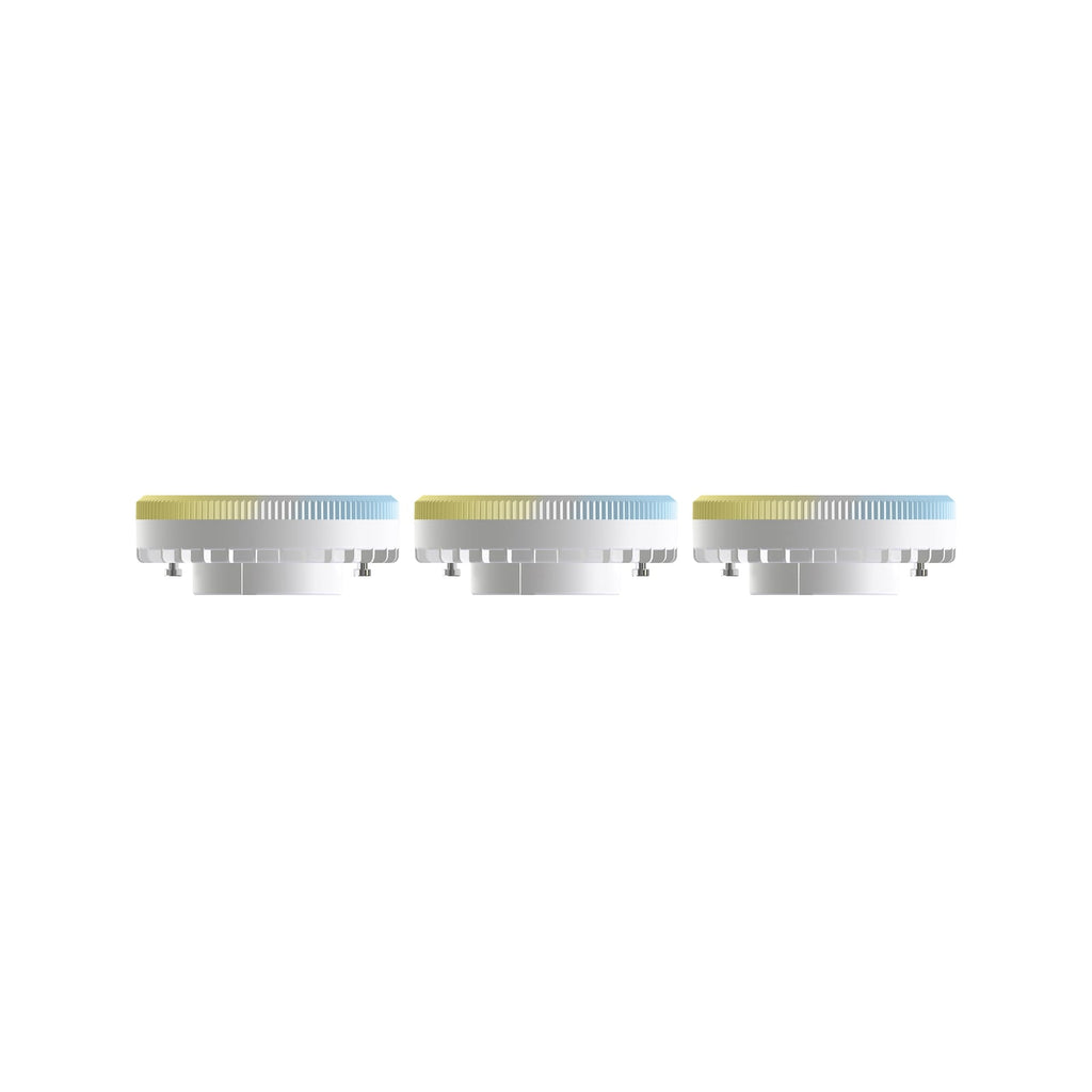 Smart LED-pære GX53 9W CCT Tuya WiFi dimbar matt 3-pk forfra