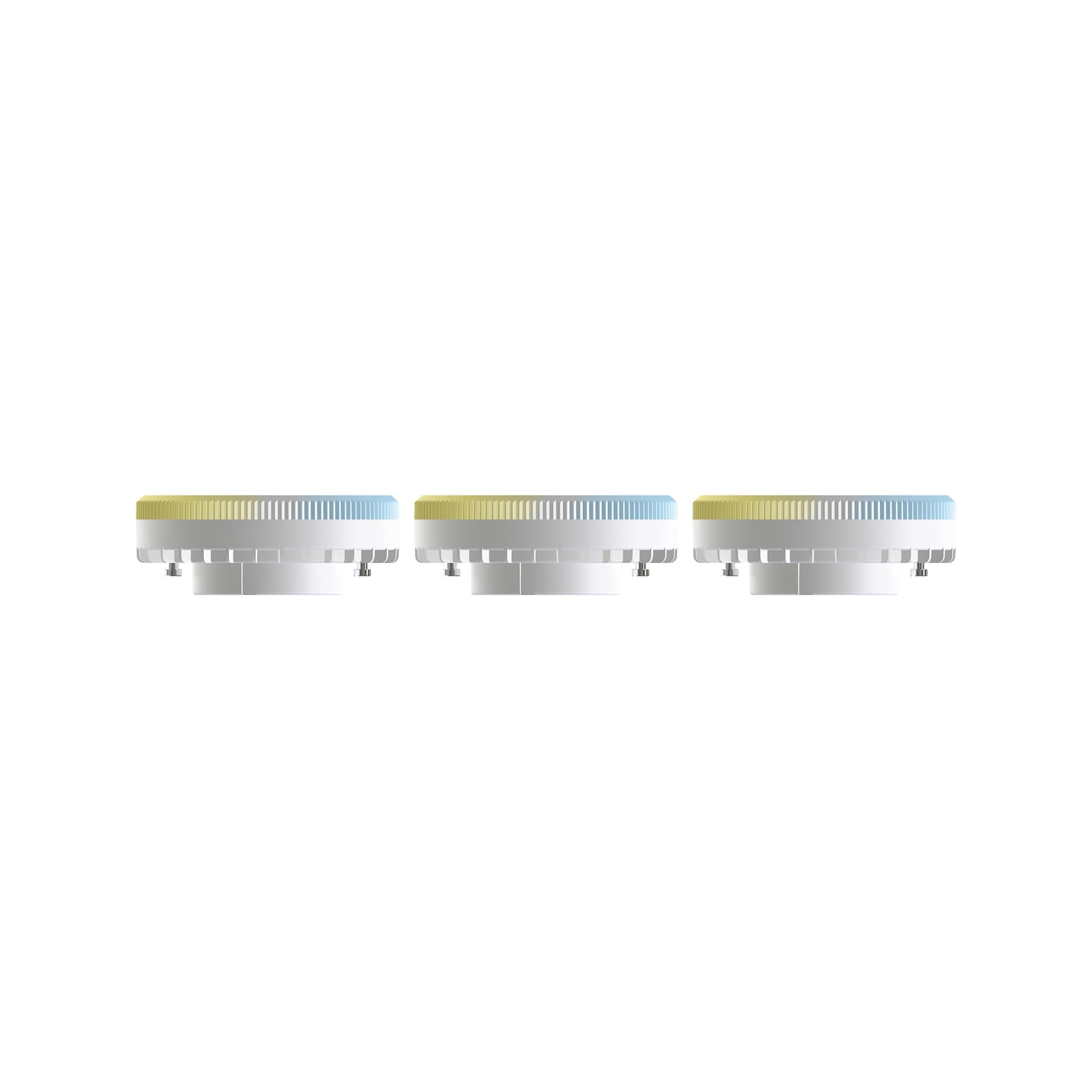 Smart LED-pære GX53 9W CCT Tuya WiFi dimbar matt 3-pk forfra