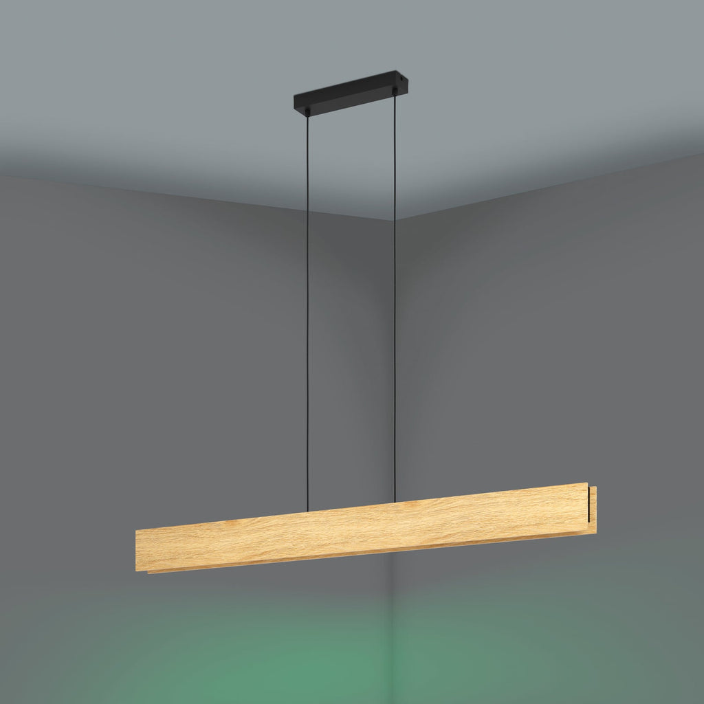 Smart LED pendellampe Anchorena-Z tre 123 cm RGB CCT dimbar montert i rom