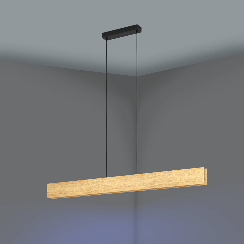 Smart LED pendellampe Anchorena-Z tre 123 cm RGB CCT dimbar nærbilde av LED-lys