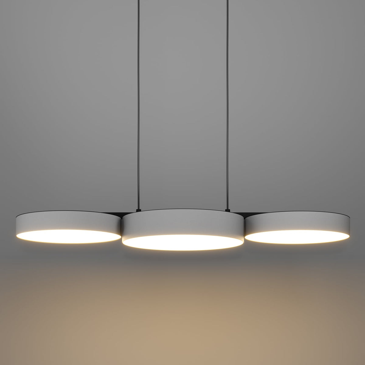 Smart LED pendellampe Barbano-Z grå tekstil i moderne interiør