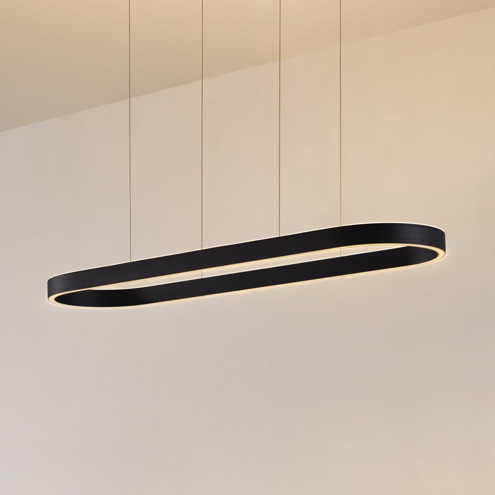 Smart LED pendellampe Melinay dimbar CCT svart 110 cm forfra