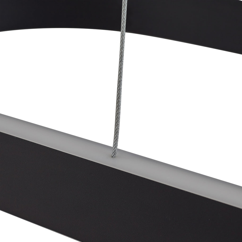Smart LED pendellampe Melinay dimbar CCT svart 110 cm app-styring