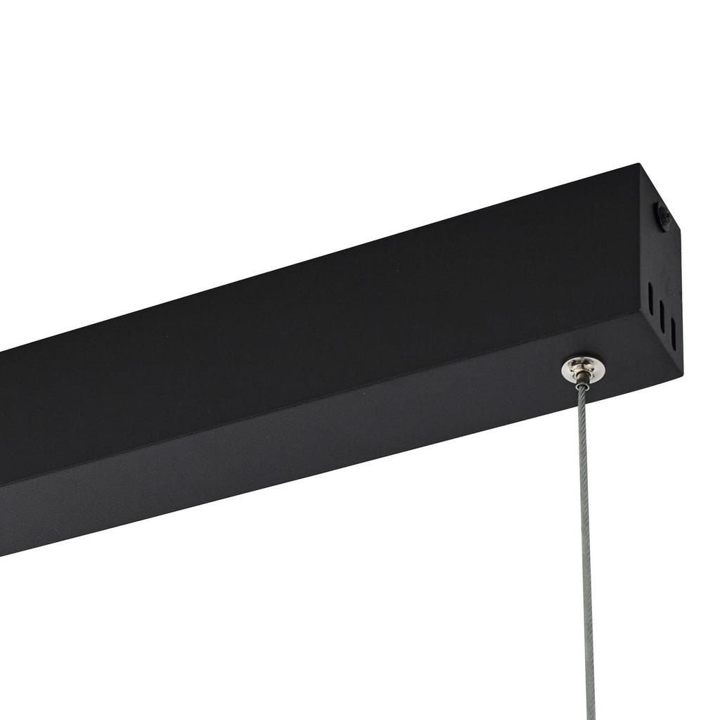 Smart LED pendellampe Mylosh dimbar CCT svart 110 cm oppheng detalj